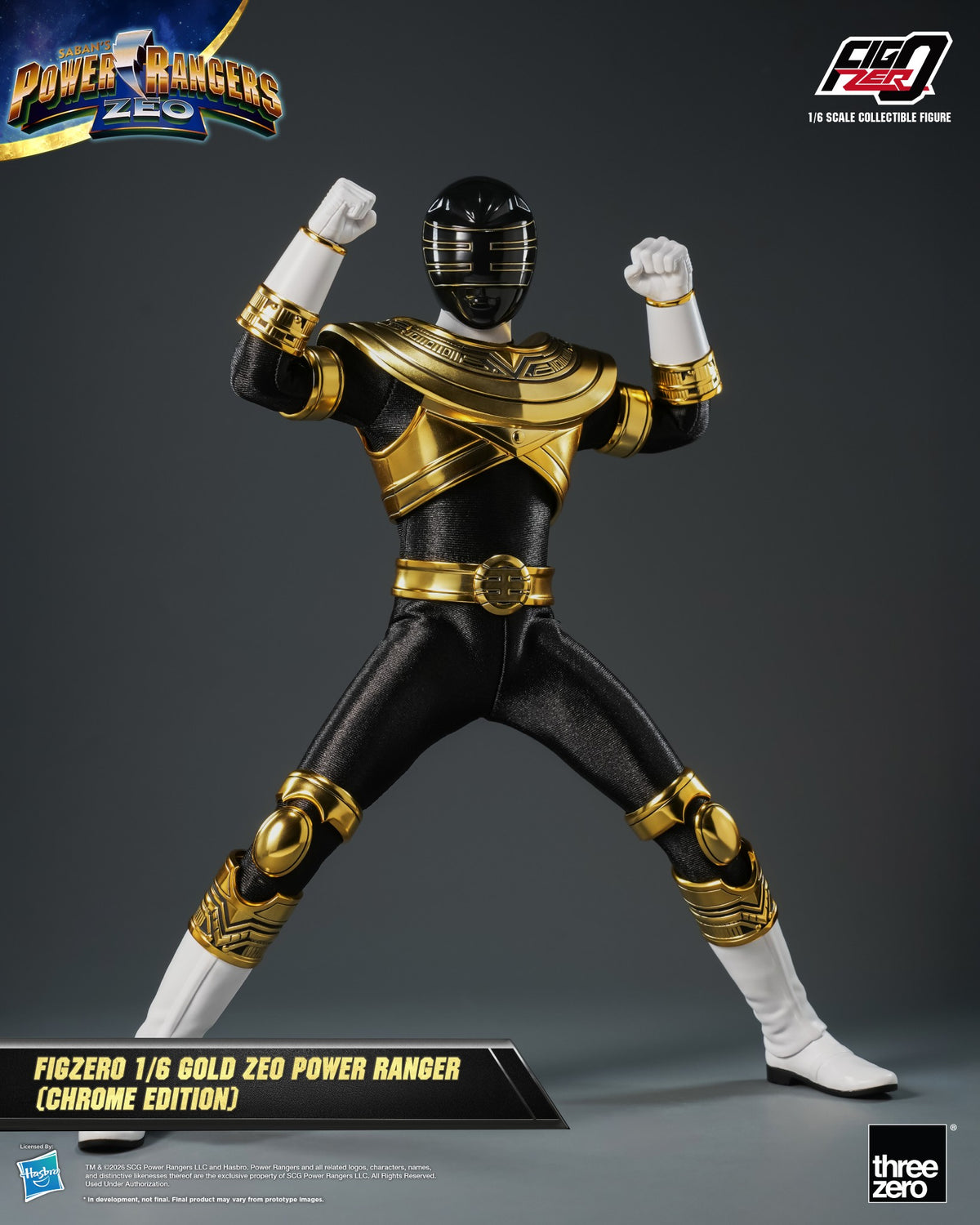 [PREORDER] FigZero Gold Zeo Ranger (Chrome Edition) 1/6 Collectible Figure