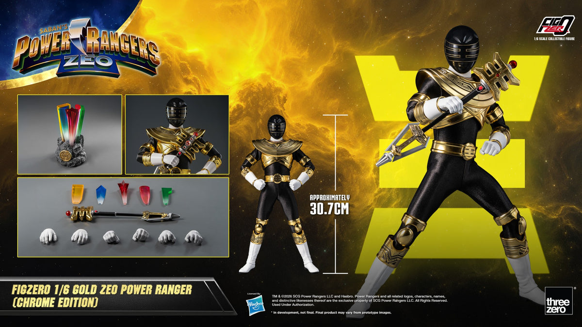 [PREORDER] FigZero Gold Zeo Ranger (Chrome Edition) 1/6 Collectible Figure