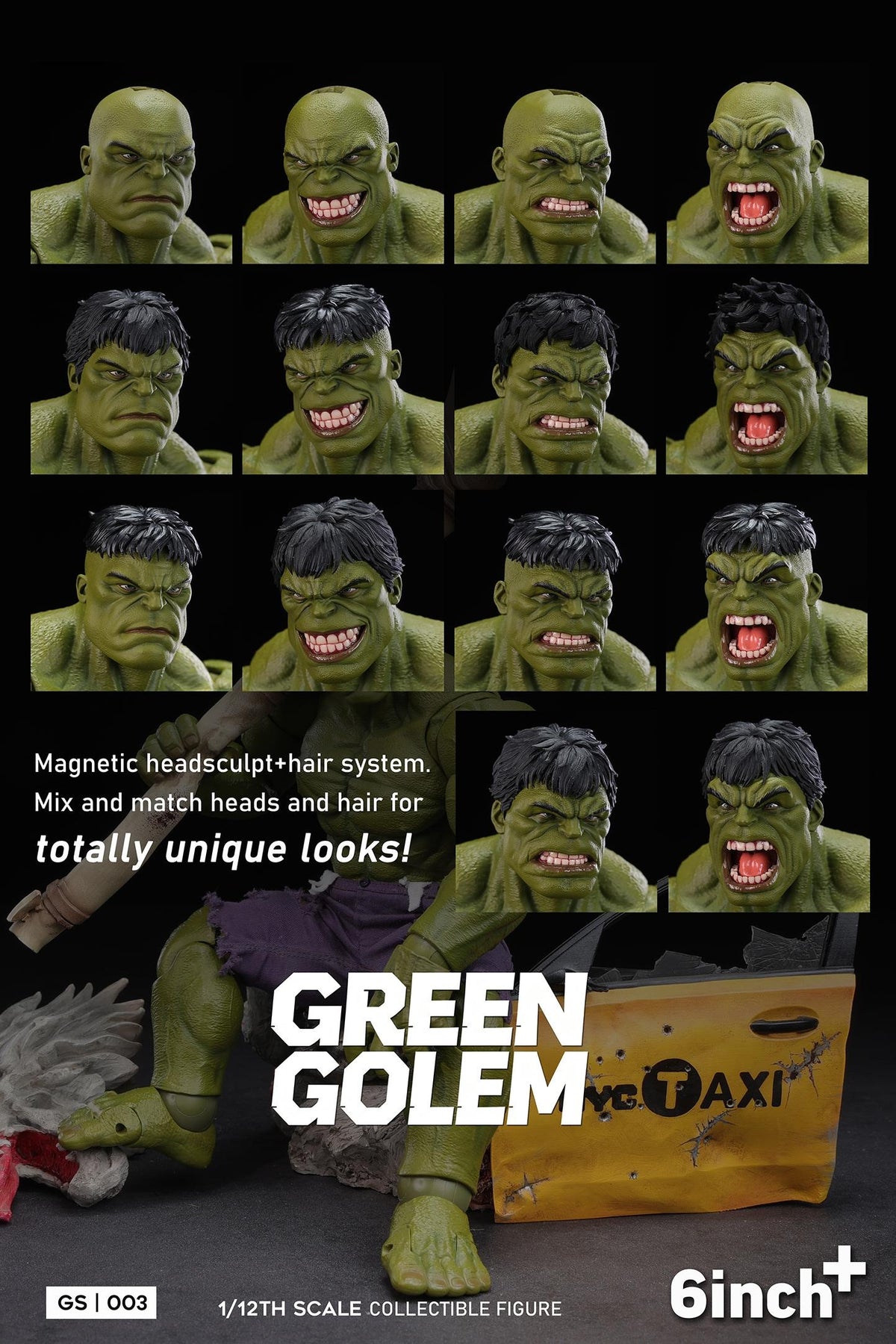 6inchplus Green Golem 1/12 Action Figure