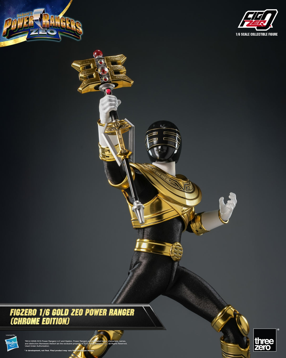 [PREORDER] FigZero Gold Zeo Ranger (Chrome Edition) 1/6 Collectible Figure