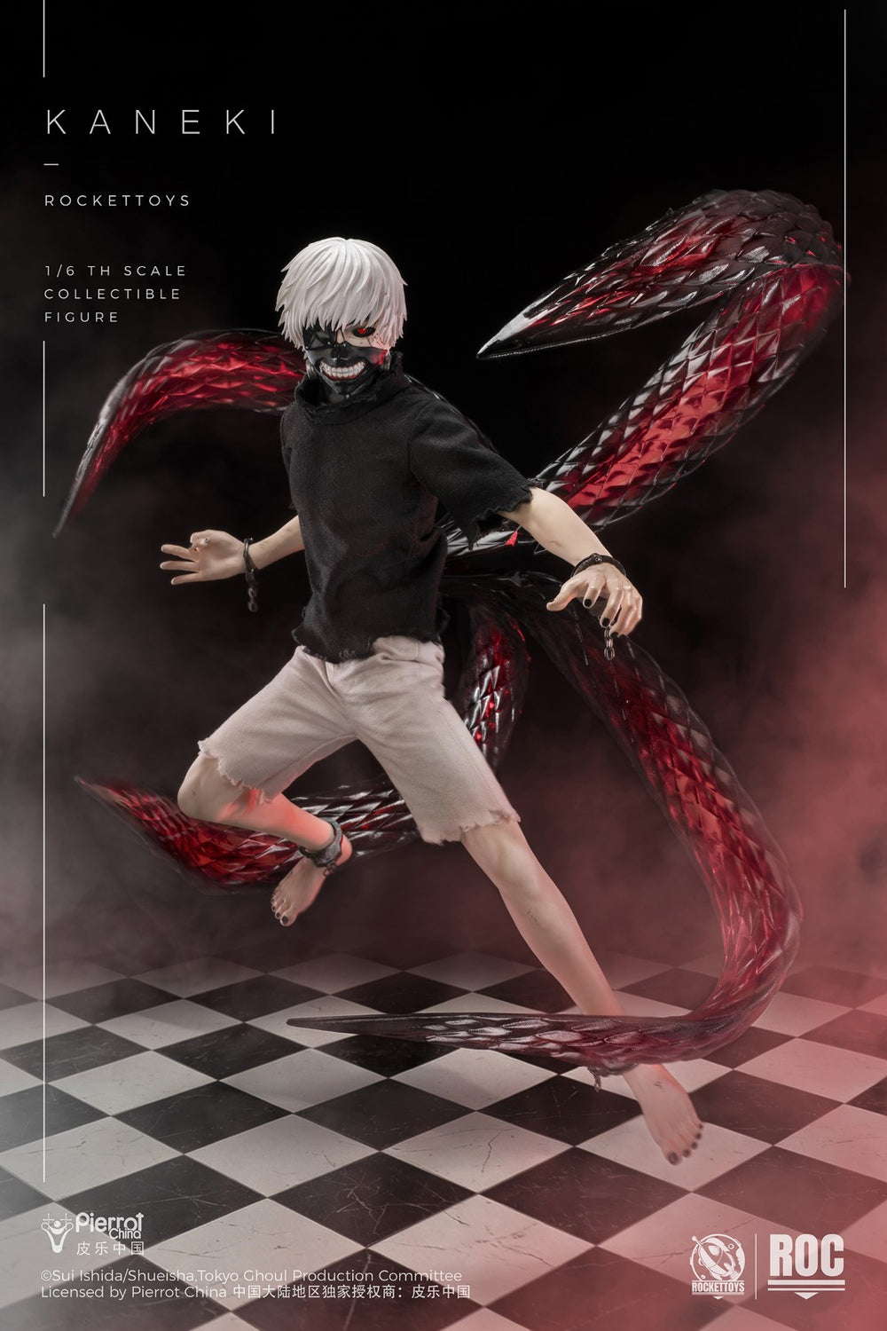 kaneki ROCKET TOYS Ken Kaneki Awakening Ver - Tokyo Ghoul 1/6 Scale