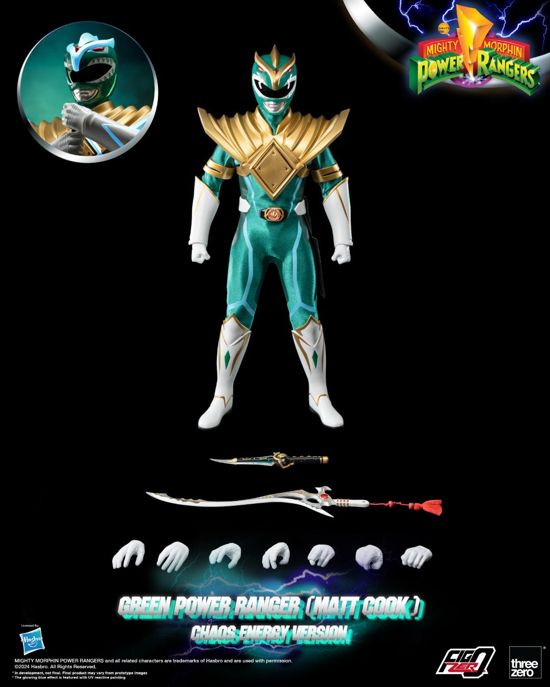 [PREORDER] FigZero Green Ranger (Matt Cook) Chaos Energy Version - Mighty Morphin Power Rangers