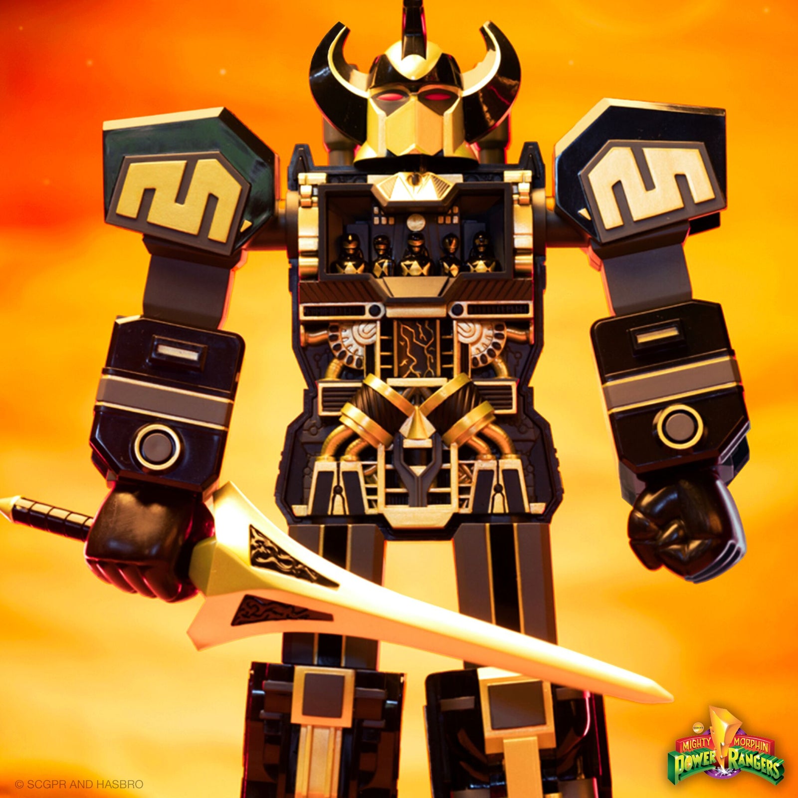 Power Rangers Super Cyborg Megazord - Black & Gold