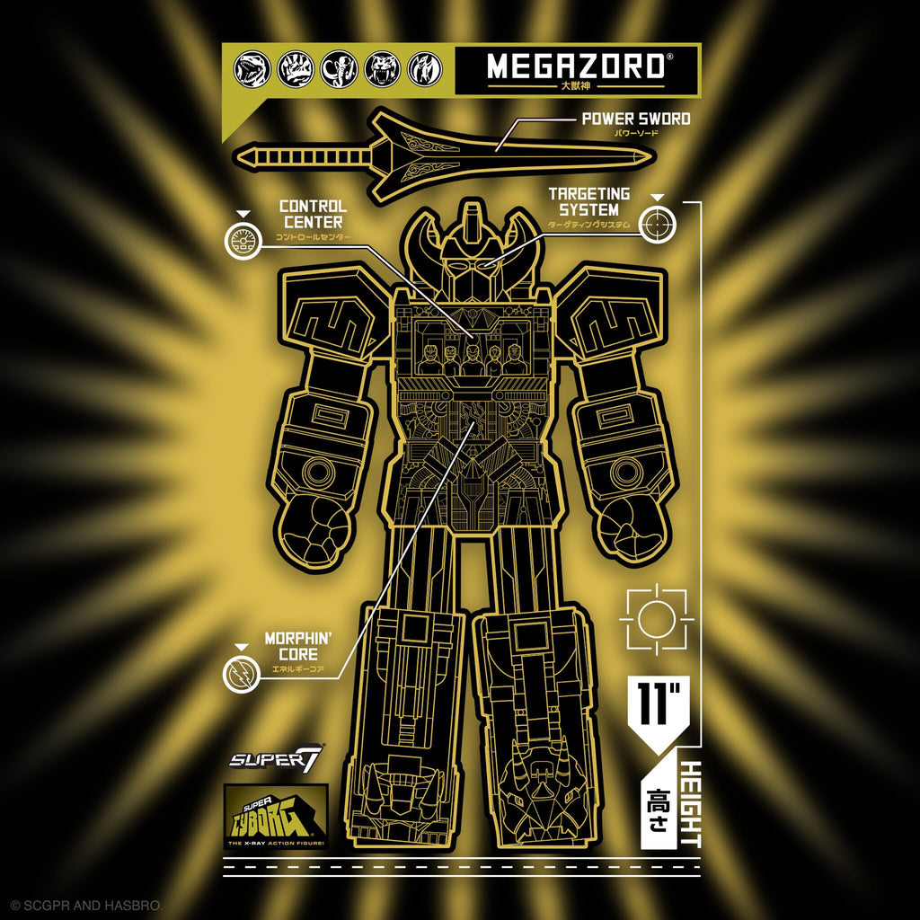 Power Rangers Cyborg Power Rangers Super Cyborg Megazord - Black & Gold