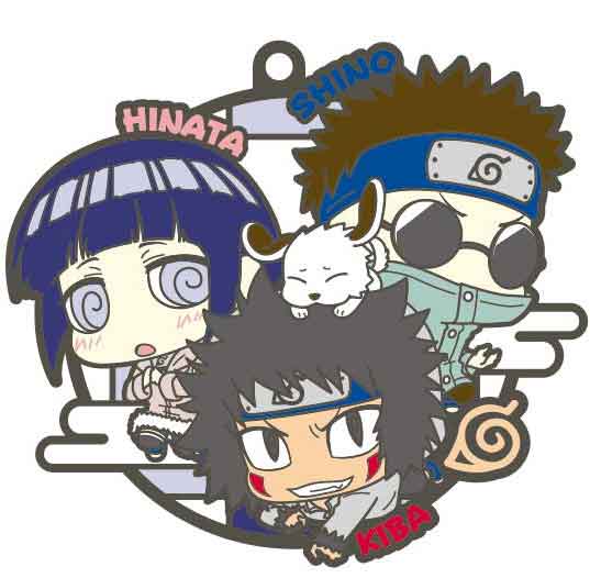 Naruto Shippuden Buddy Colle Rubber Mascot - Three-man Cell Dattebayo!