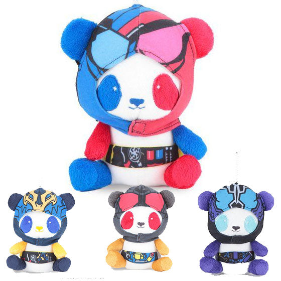 ROG Kamen Rider Build Masked Panda Plush Mascot Keychains
