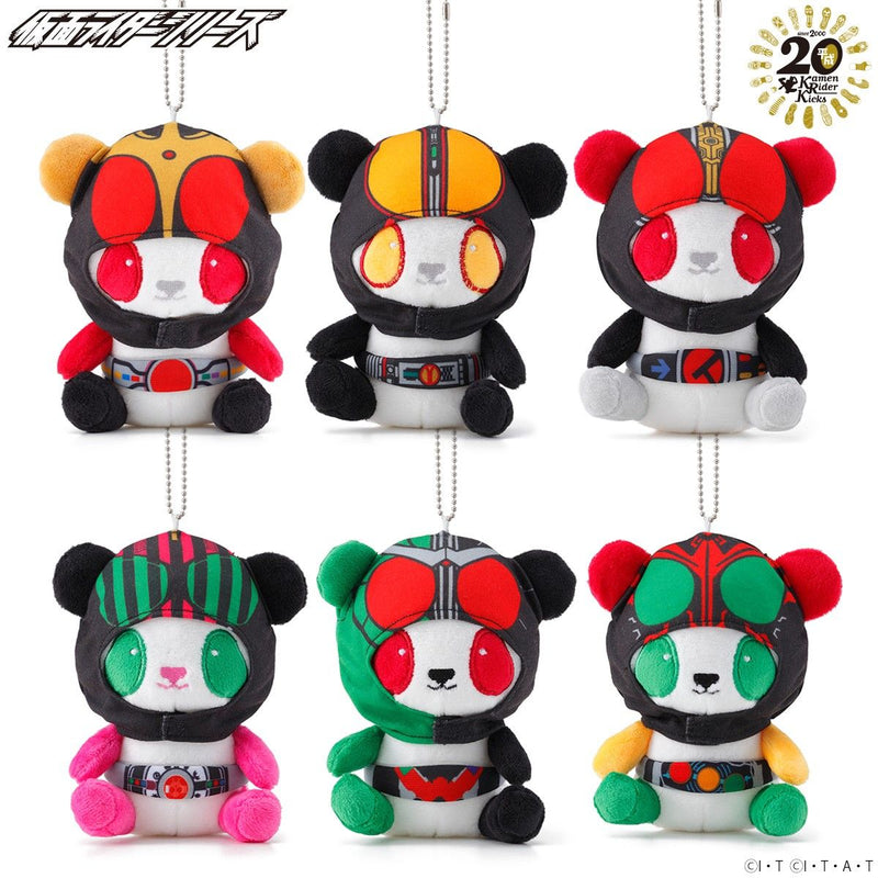 ROG Kamen Rider Heisei Masked Panda Plush Mascot Keychains