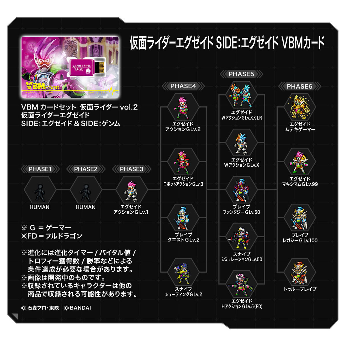 Kamen Rider VBM Card Set Vol 2: Side Ex-Aid & GENM