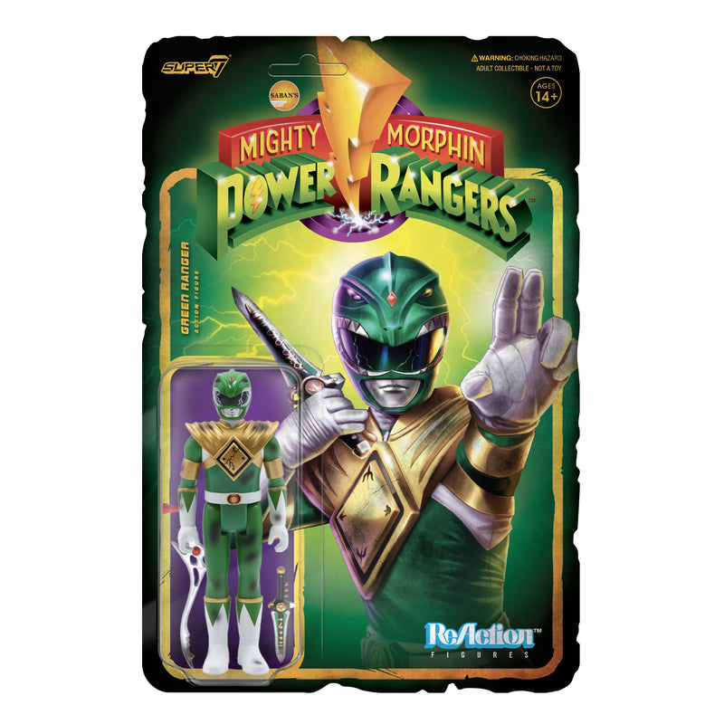 Power Rangers Battle Damaged Green Ranger ReAction Figure