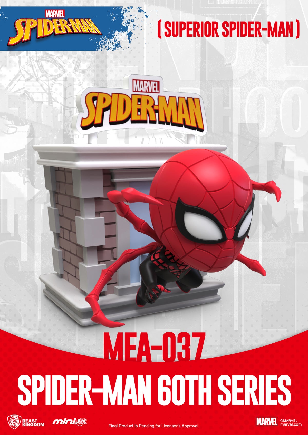 Spider-Man 60th Anniversary MEA-037 Mini Egg Attack Figure Display