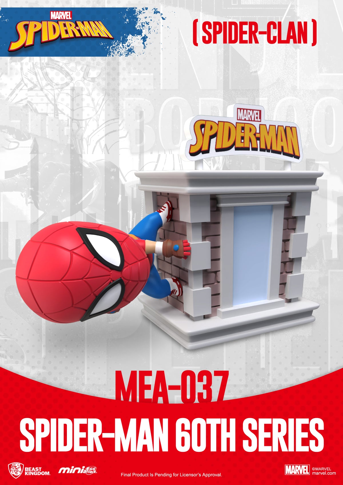 Spider-Man 60th Anniversary MEA-037 Mini Egg Attack Figure Display