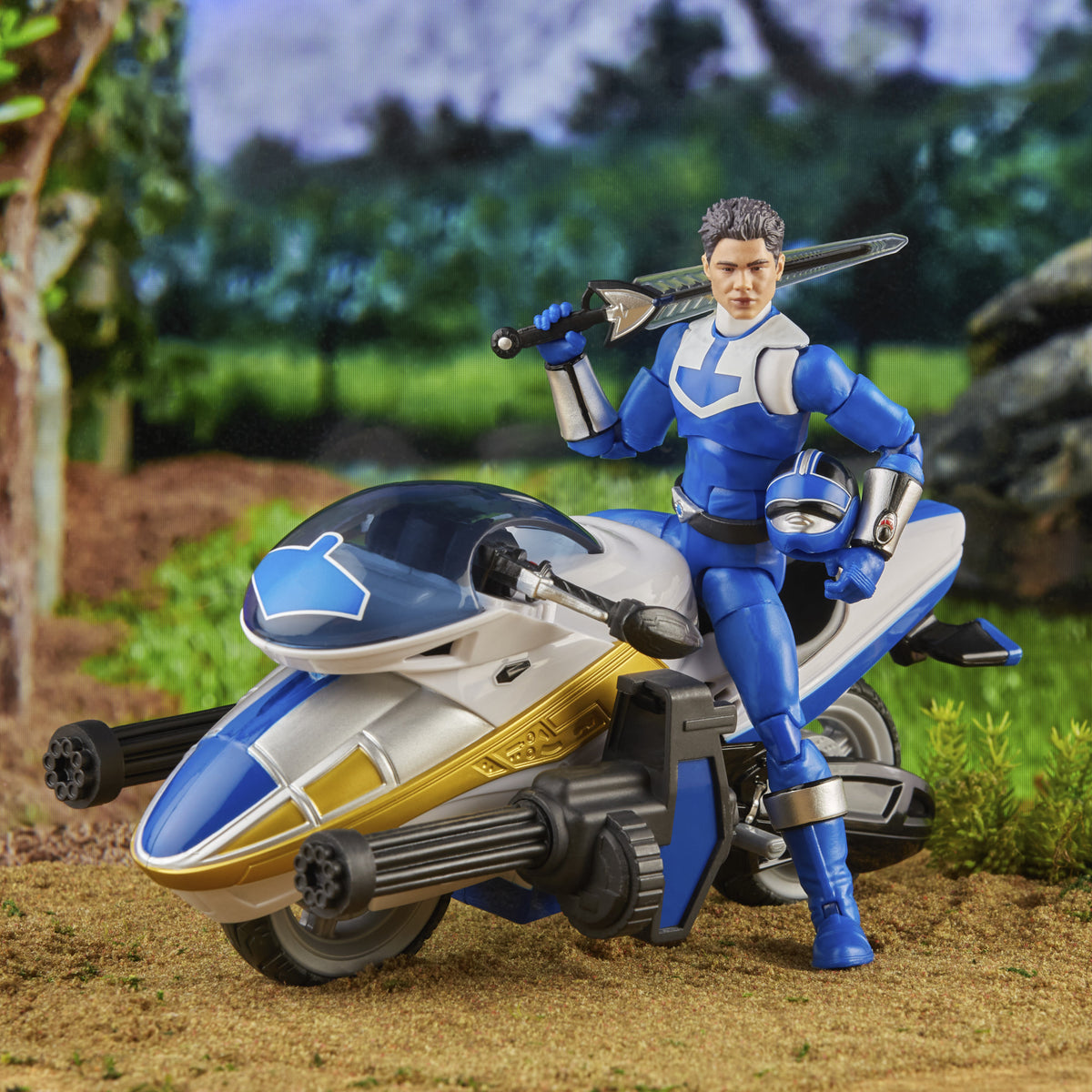 Lightning Collection Blue Lightning Collection DLX Time Force Blue Ranger & Cycle