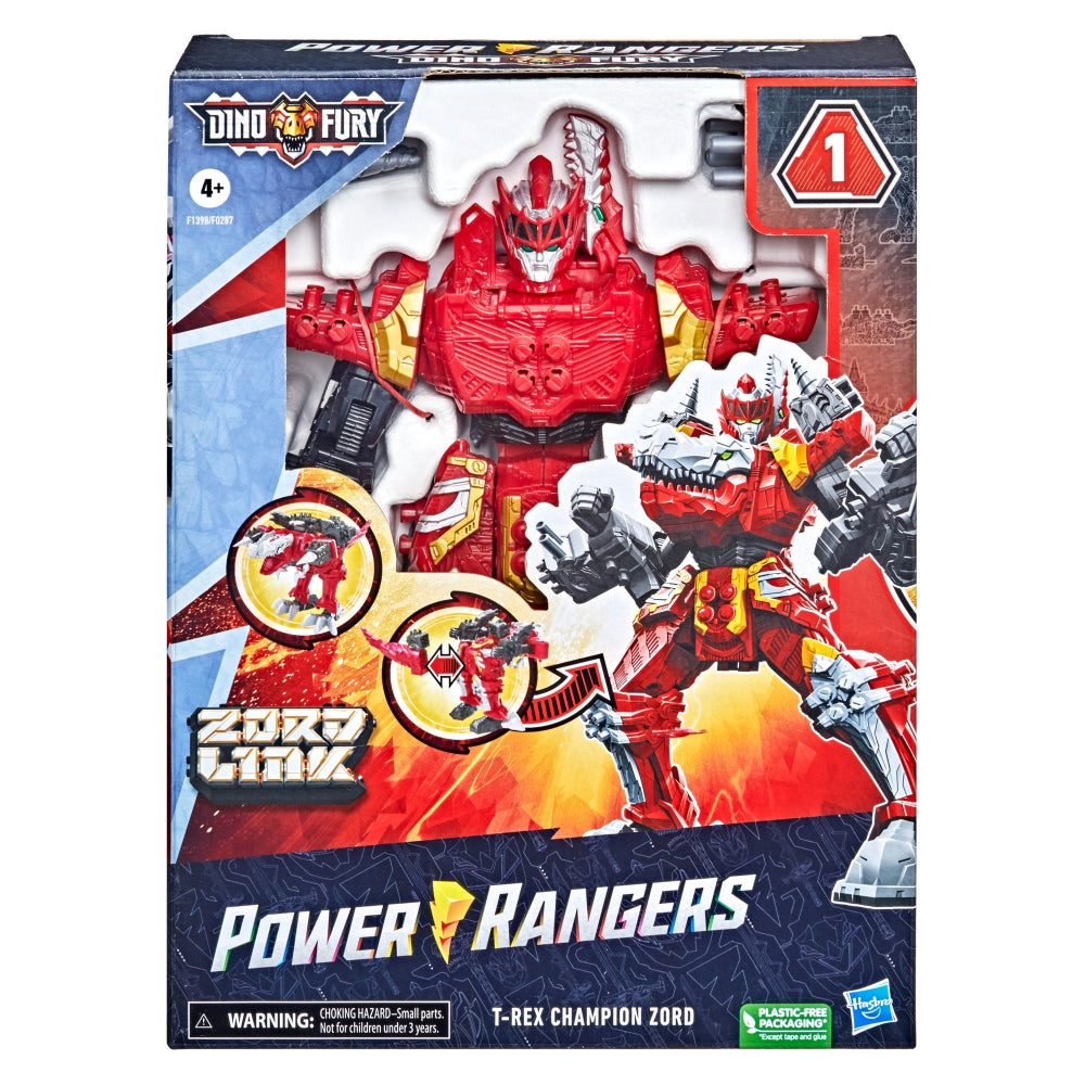 Power Rangers Dino Fury T-Rex Champion Zord Combining Zord