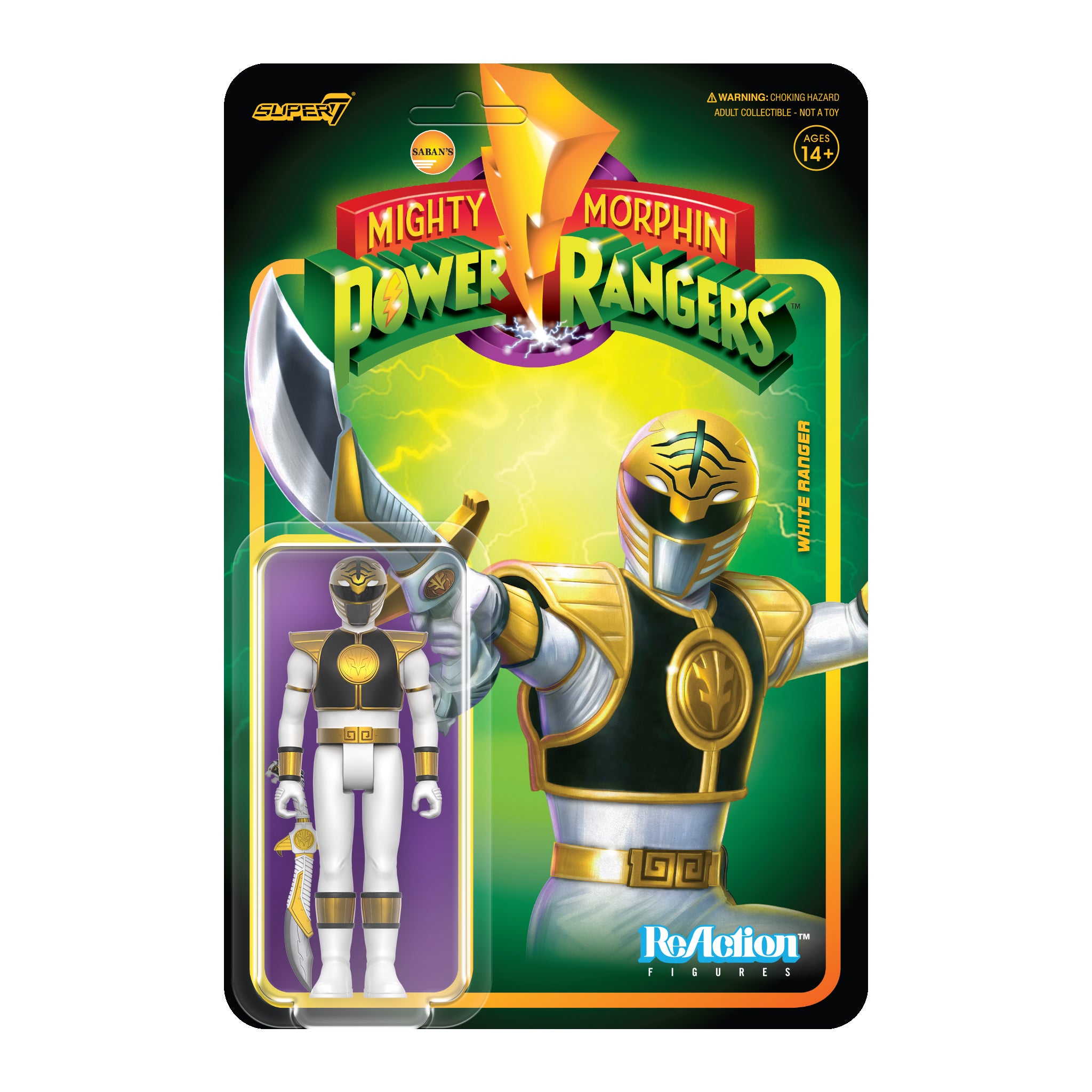 Power Rangers Figure Effects Power Rangers ReAction Figure Wave 4 - White Ranger